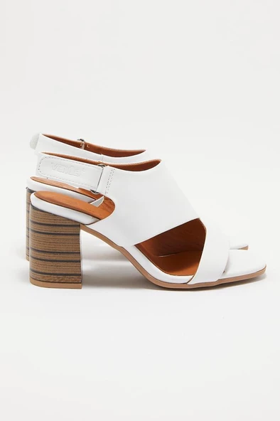 VENÜS 2108502Y KALIN TOPUK DERİ KADIN SANDALET - 7