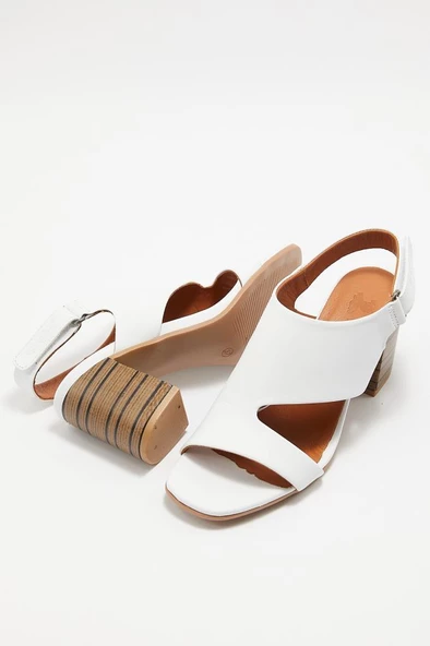 VENÜS 2108502Y KALIN TOPUK DERİ KADIN SANDALET - 9