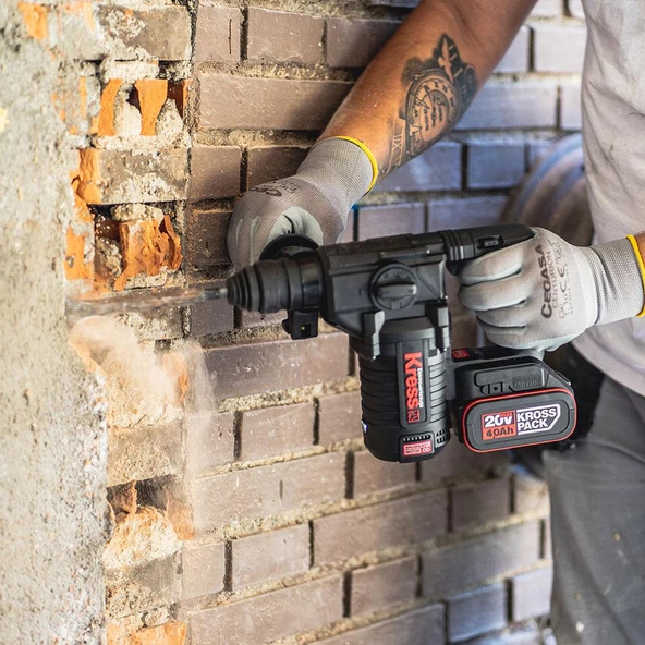 Kress Kuc61.91 20Volt 2.2J Kömürsüz Profesyonel Sds-Plus Pnömatik Kırıcı/Delici (Akü Dahil Değildir) - 8