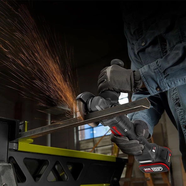 Kress KUH10.2 20Volt 4.0Ah. Li-ion Çift Akülü 125mm Kömürsüz Profesyonel Şarjlı Devir Ayarlı Avuç Taşlama - 9