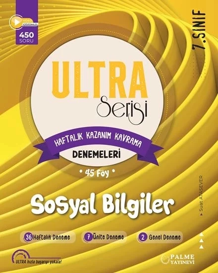 Palme Yayıncılık 7. Sınıf Ultra Sosyal Bilgiler Haftalık Kazanım Kavrama Denemeleri