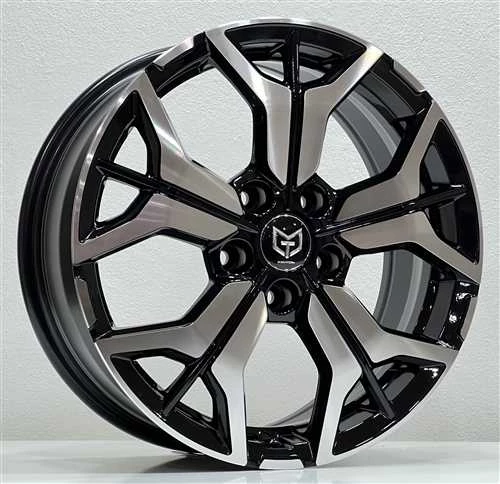 Megatork TORK-7936 7x17 5x114.3 ET44 66.1 Black Machined Oto Jant Fiyatı - Car Wheels