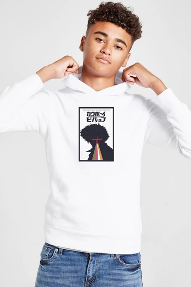 See You In Space Cowboys Minimalist Anime Poster Beyaz Çocuk 3ip Kapşonlu  Sweatshirt