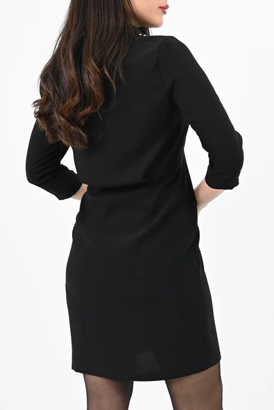 Kadın Yaka Taş İşleme Detaylı Elbise 5210-24 - 5