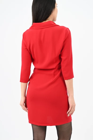 Kadın Yaka Taş İşleme Detaylı Elbise 5210-24 - 10