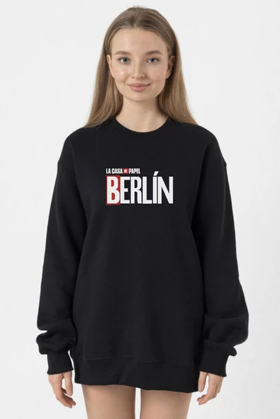 La Casa De Papel Berlin Siyah Kadın 2ip Sweatshirt ürün görseli