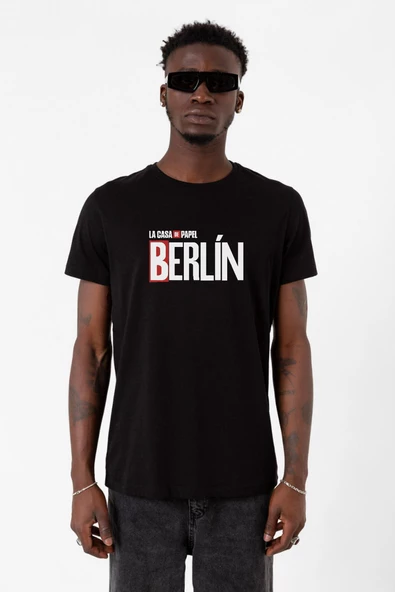 La Casa De Papel Berlin Siyah Erkek Tshirt