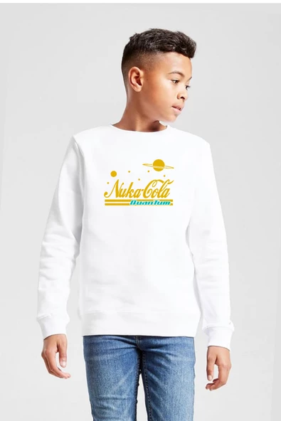 Fallout Nukacola Quantum Beyaz Çocuk 2ip Sweatshirt
