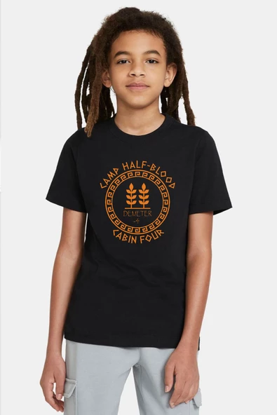Camp Half Blood Demeter Siyah Çocuk Tshirt ürün görseli