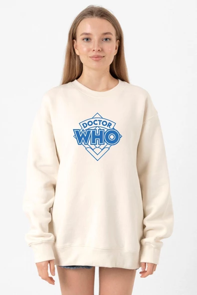 Doctor Who New Ekru Kadın 2ip Sweatshirt ürün görseli