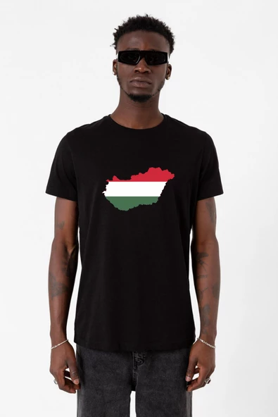Euro 24 Hungary Siyah Erkek Tshirt
