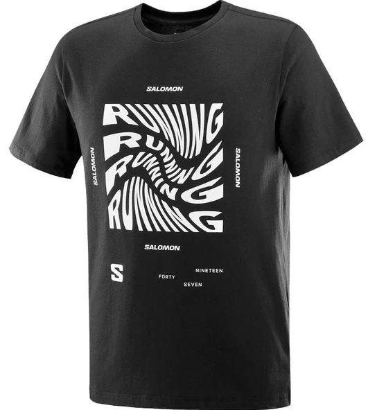 Salomon LC2218800 Running Graphic SS Tee Tişört Erkek T-Shirt