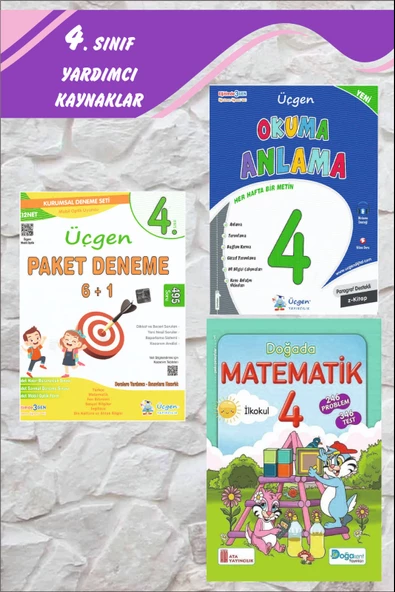 Üçgen 4.Sınıf Paragraf Destekli Okuma Anlama + Paket Deneme 6+1 -2024