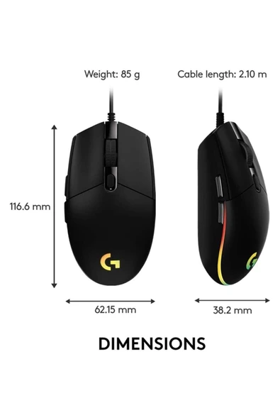 logitech   G G203 Lightsync Kablolu Oyuncu Mouse Siyah - 2