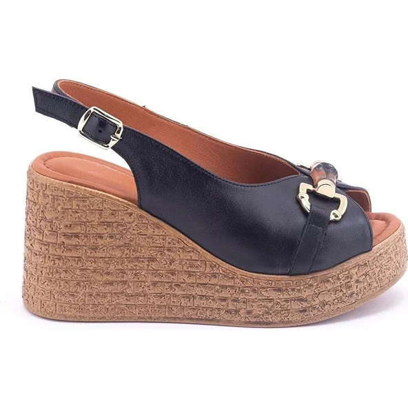 VENÜS 2409702Y DOLGU TOPUK TOKALI GENÇ KADIN SANDALET - 3