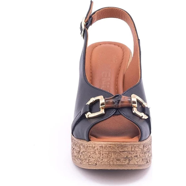 VENÜS 2409702Y DOLGU TOPUK TOKALI GENÇ KADIN SANDALET - 4