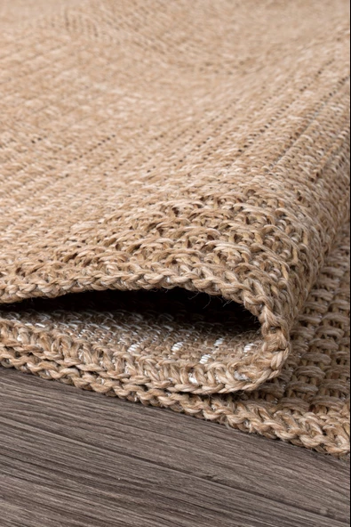 Modern Jüt Yolluk Halı Rusticana 3102 Naturel Örme Kilim - 3