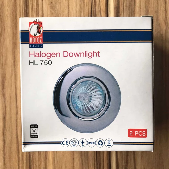 Horoz Hareketli Boş Spot Kaide HL 750 12x50 Krom Metal