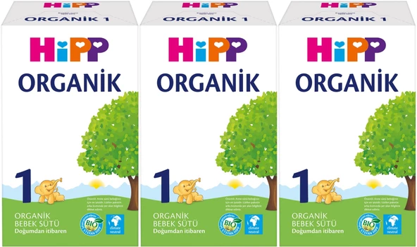 Hipp Organik Bebek Sütü 600GR No:1 (1. Aydan İtibaren) (3 Lü Set) ürün görseli