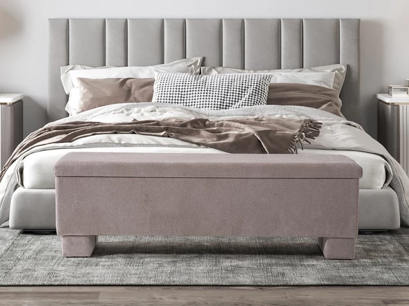 Side Lüks Sandıklı Yatak Ucu Pufu Bench - 2