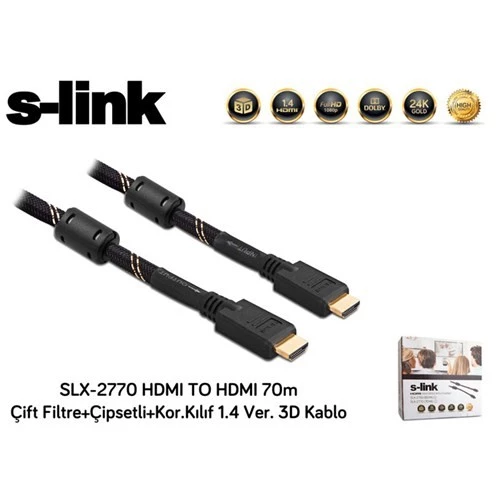 S-link SLX-2770 Full HD 70 m HDMI Kablo - 3