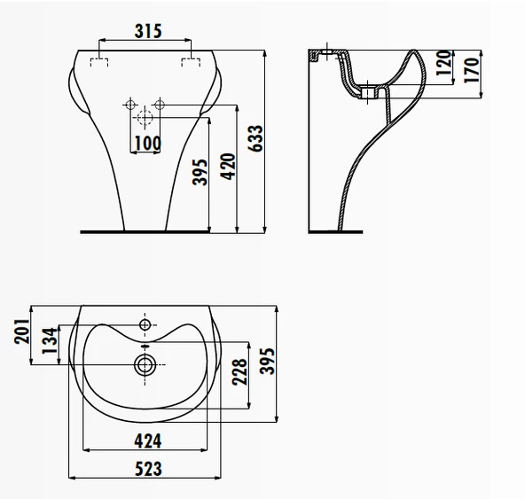 CREAVİT DC052 DUCKY ÇOCUK  LAVABO - Resim 2