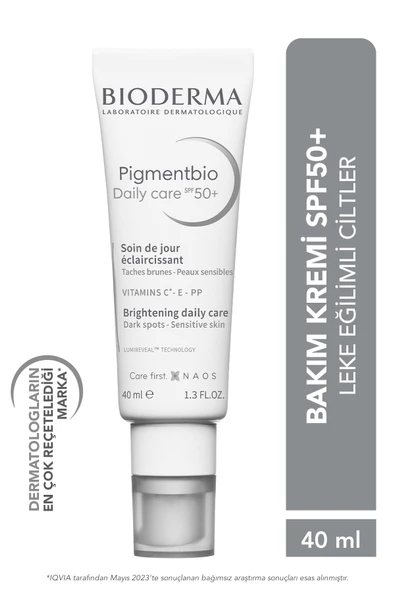 Pigmentbio Daily Care Spf50 Leke Karşıtı Aydınlatıcı Güneş Koruyucu E Ve C Vitamini Krem 40 ml