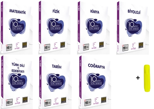Karekök Yayıncılık 10. Sınıf Tüm Dersler Soru Bankası Yeni 7 Kitap
