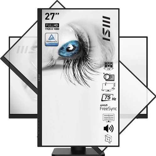 MSI 27 PRO MP273A 1920x1080 FLAT IPS 100HZ 1MS FREESYNC MONITOR - Resim 1