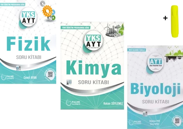 Palme Yayıncılık AYT Fizik Kimya Biyoloji Soru Kitabı Seti Yeni