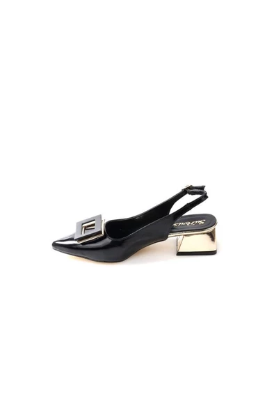 Papuçcity Sprs 02830 4 Cm Topuklu Kadın Arkası Açık Stiletto Ayakkabı - 3