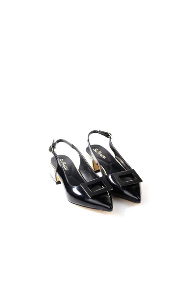 Papuçcity Sprs 02830 4 Cm Topuklu Kadın Arkası Açık Stiletto Ayakkabı - 4