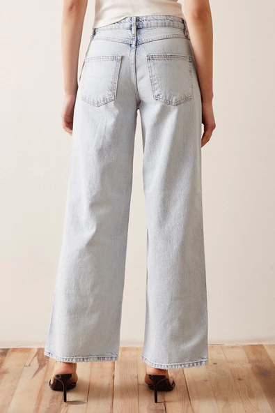 Boru Paça Salaş Jean Buz Mavisi - 7