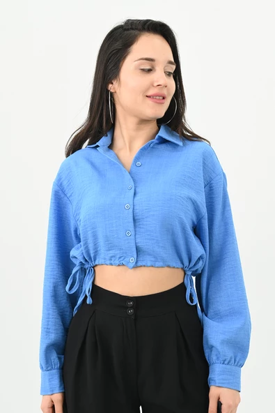 Kadın Crop Gömlek 1729-24 - 10