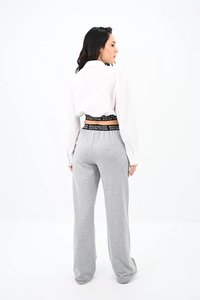 Kadın Beli Lastik Detaylı Crop Gömlek Takım 4021-24 - 12