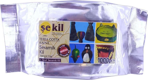 Şekil Seramik Hamuru Kahverengi 1000gr Vk1000 (1 adet)