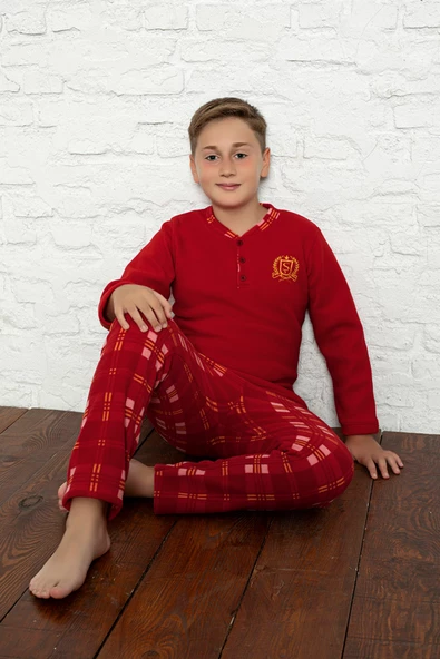 Nisanca Kışlık Erkek Çocuk Polar Pijama Takımı- Sıcak Tutan Welsoft Kumaş - 5