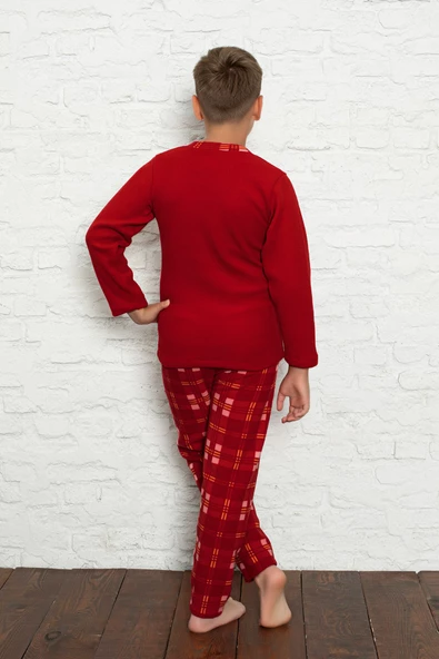 Nisanca Kışlık Erkek Çocuk Polar Pijama Takımı- Sıcak Tutan Welsoft Kumaş - 6