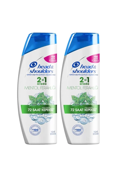 Head And Shoulders Mentol Ferahlığı 2'si 1 Arada Kepeğe Karşı Etkili Şampuan 350 Ml X 2 Adet - 2