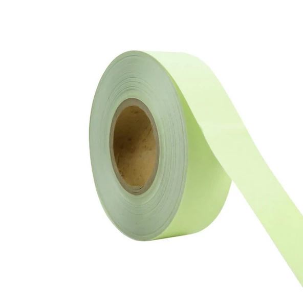 Fotolümen Gece Parlayan Yeşil Reflektörlü Fosforlu Oto Reflektif Şerit Bant 5 cm 10 mt İkaz Bandı - Resim 4