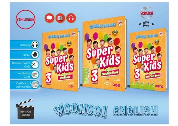 Kırmızı Beyaz Yayınları Super Kids Woo Hoo! 3.Sınıf Yeni