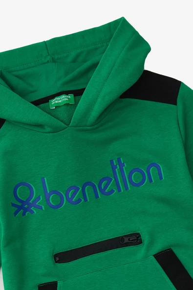 United Colors of Benetton Unisex Kapüşonlu Sweatshirt  BNT-B20882 - Resim 5