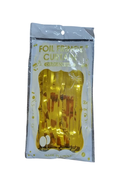 Metalize Masa Eteği Metalik Folyo Masa Örtüsü - 8