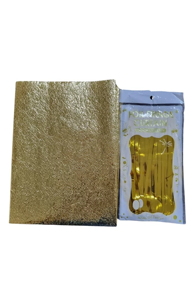 Metalize Masa Eteği Metalik Folyo Masa Örtüsü - 6