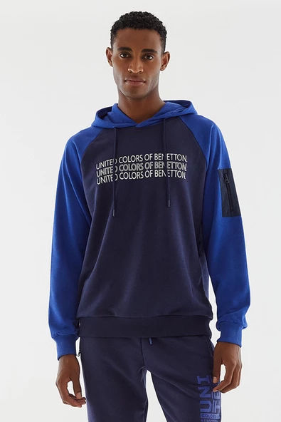 United Colors of Benetton Erkek Kapüşonlu Sweatshirt BNT-M20648