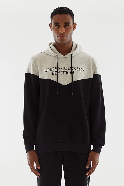 United Colors of Benetton Kapüşonlu Erkek Sweatshirt BNT-M20653