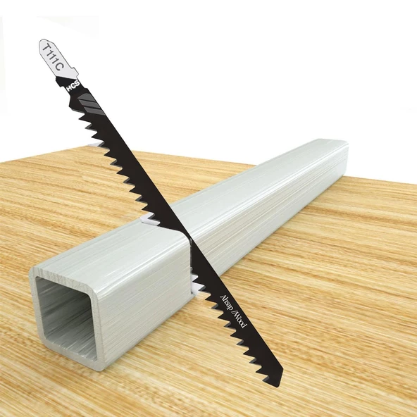 Plastik Ahşap MDF Kesim Dekupaj Testere Bıçağı Yedek 10 cm Metal Bıçak T111C Kakmacı 5 Adet Set - 6