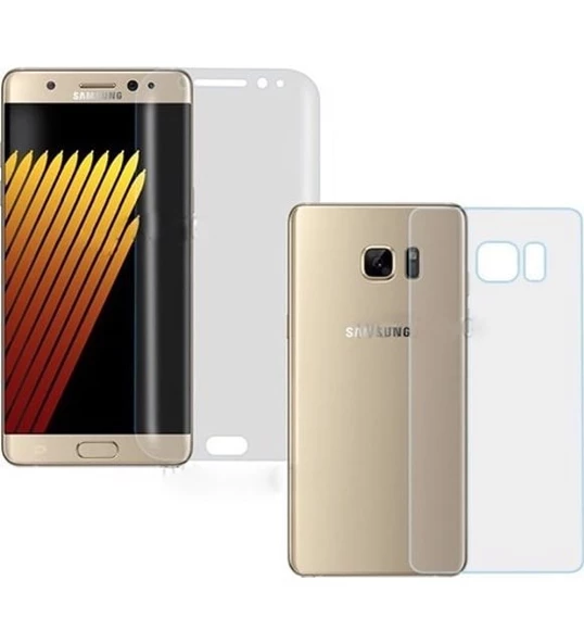 Samsung Galaxy Note 7 Uyumlu Ön Arka Koruma 360 Full Kaplama (Şeffaf)