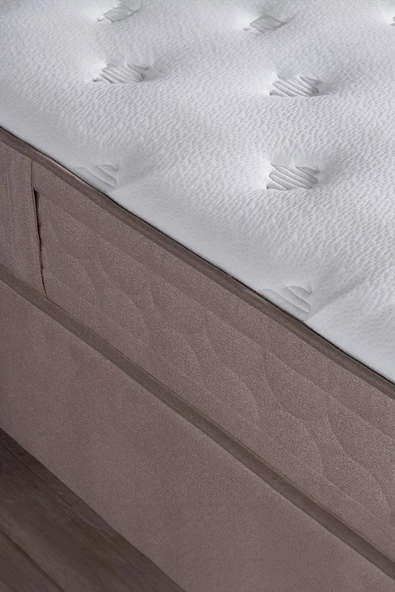 Kilim Mobilya Hilton Sandıklı Baza Başlık Paket Yaylı Set Vizon 100X200 - 6