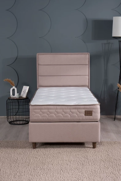 Kilim Mobilya Hilton Sandıklı Baza Başlık Paket Yaylı Set Vizon 100X200 - 2